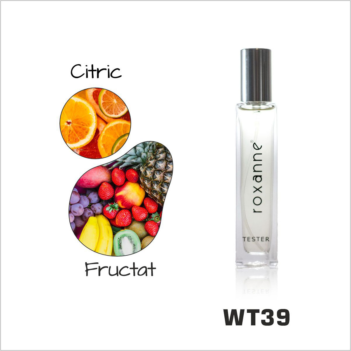 Parfum Roxanne WT39, Amore Love, Citric-Fructat, Femei, 30 ml