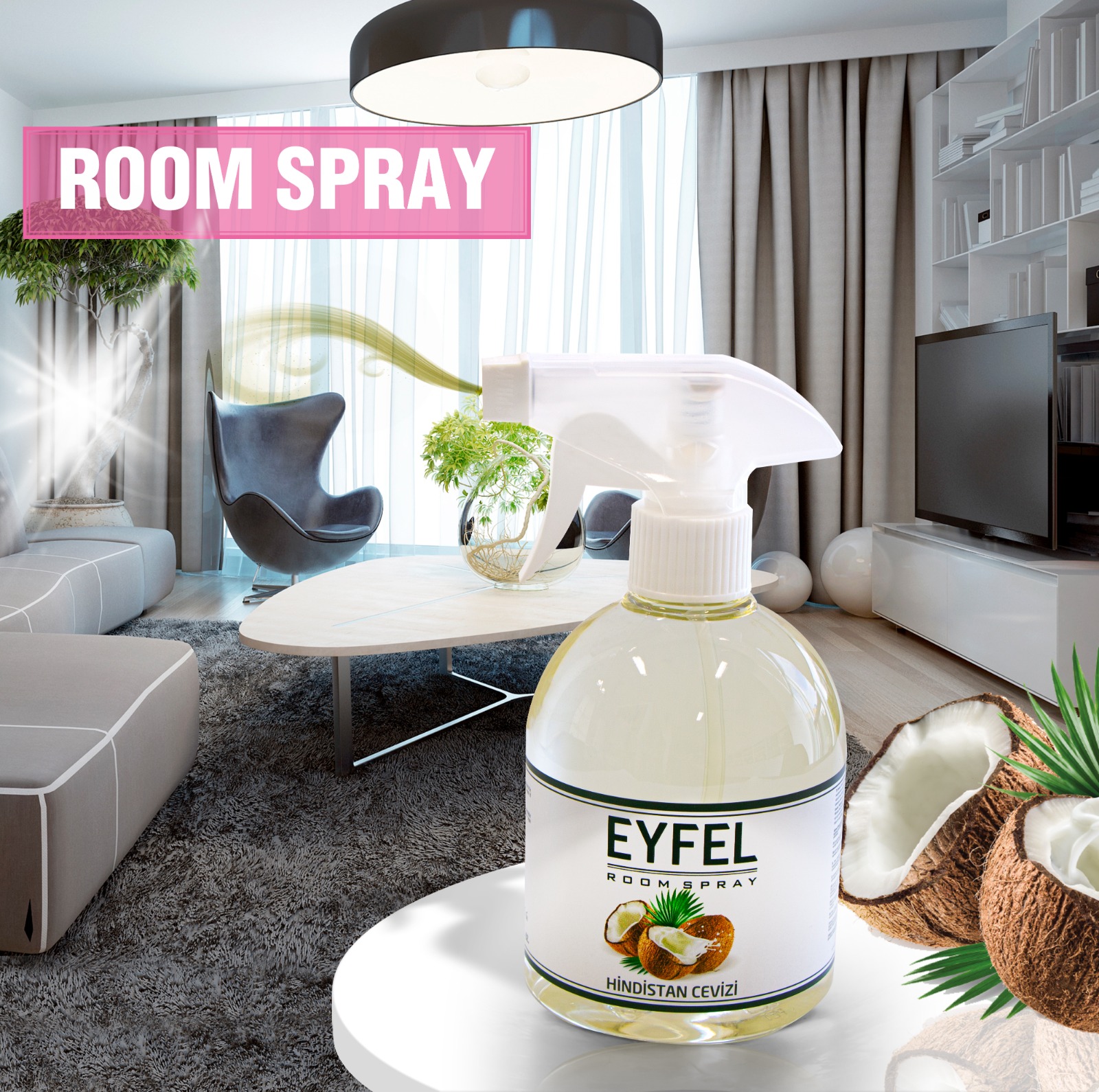 Spray textile Eyfel Nuca de cocos 500ml