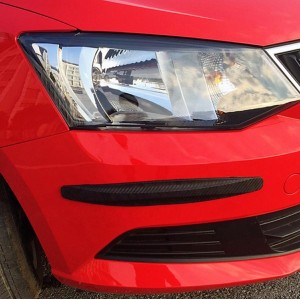 Set 2 bandouri de protectie bara, culoare Negru, finisaj Carbon