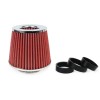 Filtru de aer conic rosu + chrome cu 3 adaptoare