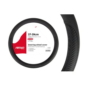 Husa volan negru + carbon SWC-17-M (37-39cm)