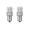 Set becuri auto cu LED CANBUS compatibil P21 R5W/R10W 22 SMD Alb 12V/24V, destinat competitiilor auto sau off-road