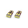 Set becuri auto cu LED CANBUS compatibil T10e W5W 18 SMD Alb 12V, destinat competitiilor auto sau off-road