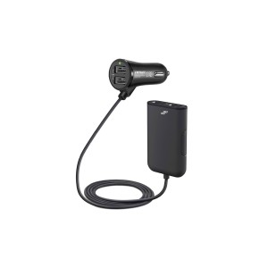 Incarcator auto fata-spate cu cablu 4xUSB