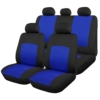 Huse Scaun Auto, 9 piese, universale, culoare Albastru-Negru