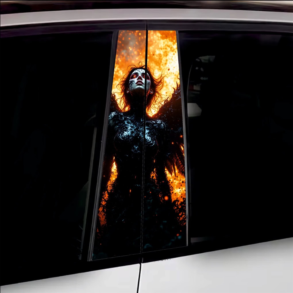 Set 2 stickere decorative pentru stalpii usilor, print autoadeziv de inalta rezolutie, dimensine 2 buc x 50 x 22 cm , cod: AVX-SSU-02