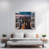 Folie imprimata color pentru decor perete locuinta, dimensiune 125 x 110cm, model: VIEW TO HAVEN 20