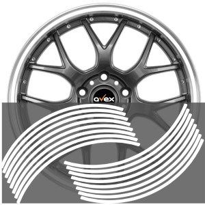 Set 16 inele din autocolant pentru jante culoare Alb Lucios