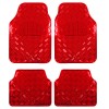 Covorase Auto Universale model Diamond culoare Crom Rosu