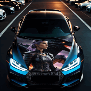 Folie Capota Auto "Hood Art" rezistenta la exterior marime S (150 x 110cm)