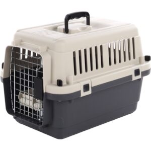 Cusca pentru transport Caini sau Pisici, Karlie Nommand, marime M, dimensiuni 67 x 51 x 47 cm, culoare Gri/Alb