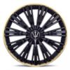 Set 4 capace roti VELAR Trident Gold/Black, design multi-spoke Premium, ABS rezistent, Universal, pentru jante R16