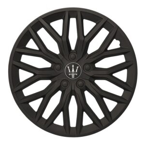 Set 4 capace roti VELAR Black Core, design Sportiv cu accente negre, ABS rezistent, Universal, pentru jante R15