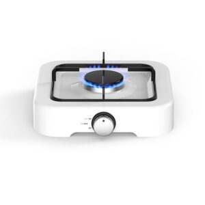 Aragaz de mici dimensiuni cu un singur arzator pentru soferii de camion, rulote, camping, calatorii, dimensiune 26 x 26cm, culoare Alba