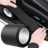 Rola ornament autoadeziv din autocolant Carbon 3D, dimensiune 5m x 7cm, culoare Neagra