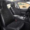 Husa Premium pentru scaun auto cu bile de masaj din lemn, dimensiune 122 x 42 cm, culoare Negru