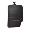 Covorase Auto Universale, din cauciuc sintetic moale, culoare Neagra cu dunga Rosie